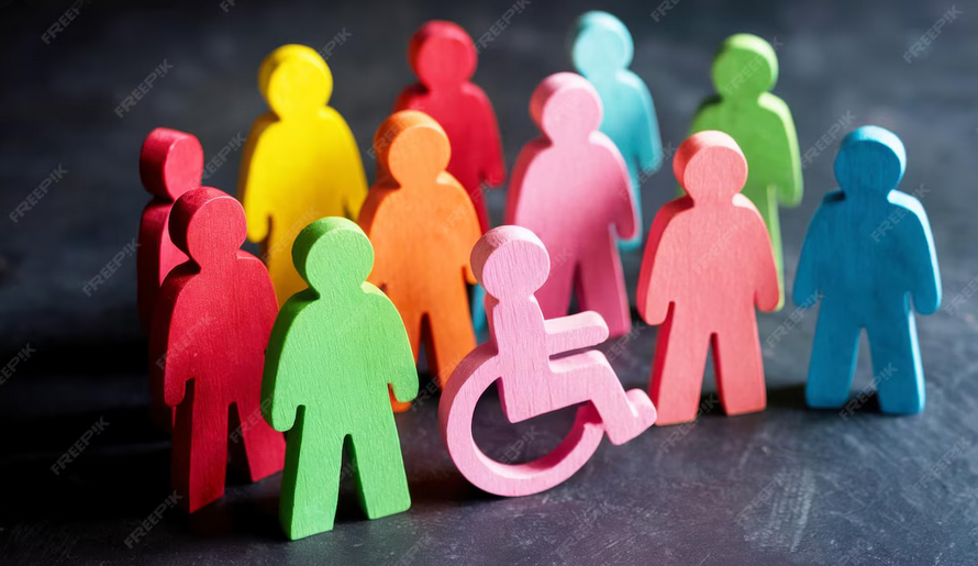 personnages silhouettes en couleur