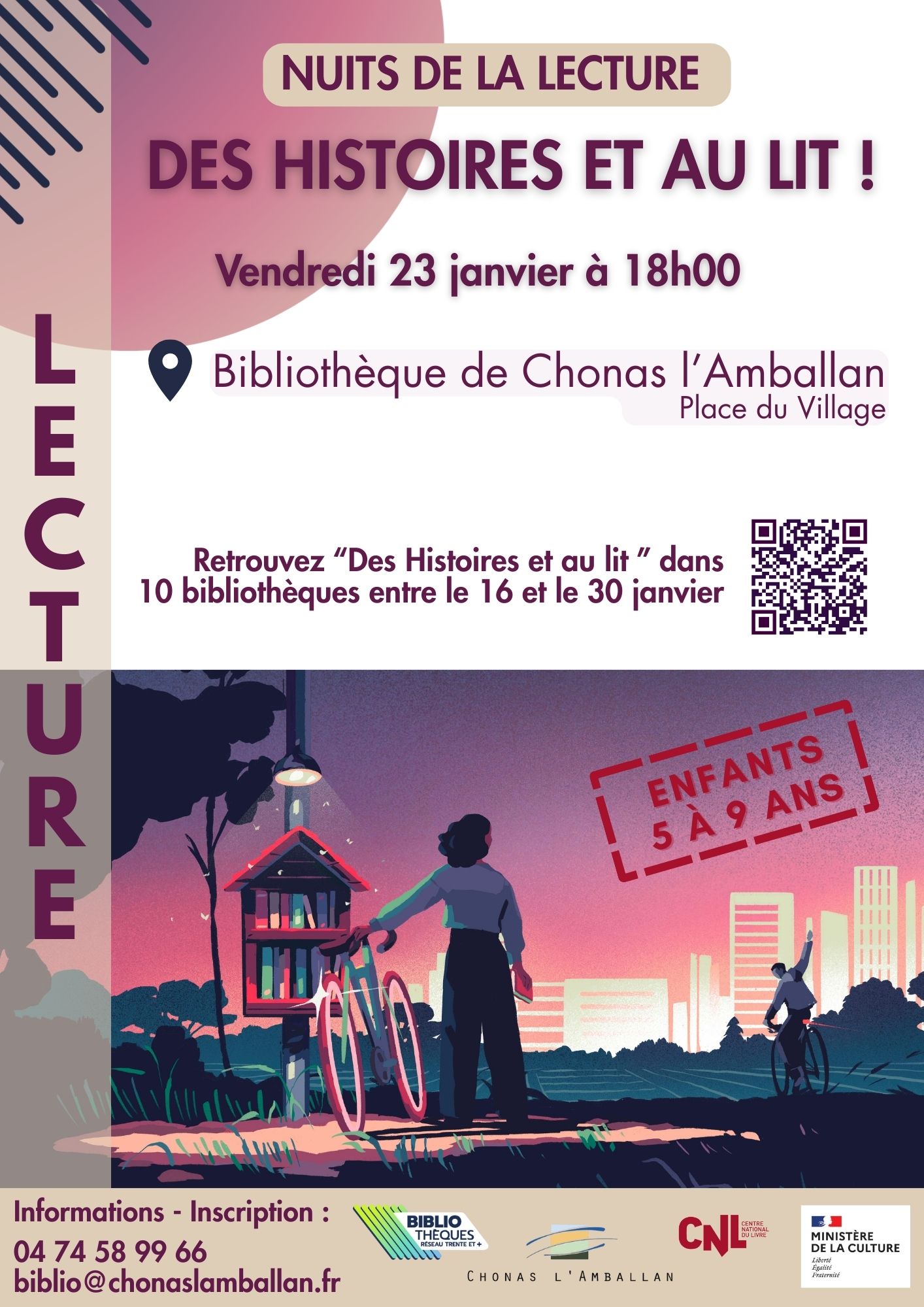 AFFICHE DE L'EVENEMENT DES HISTOIRES ET AU LIT SEPTEME