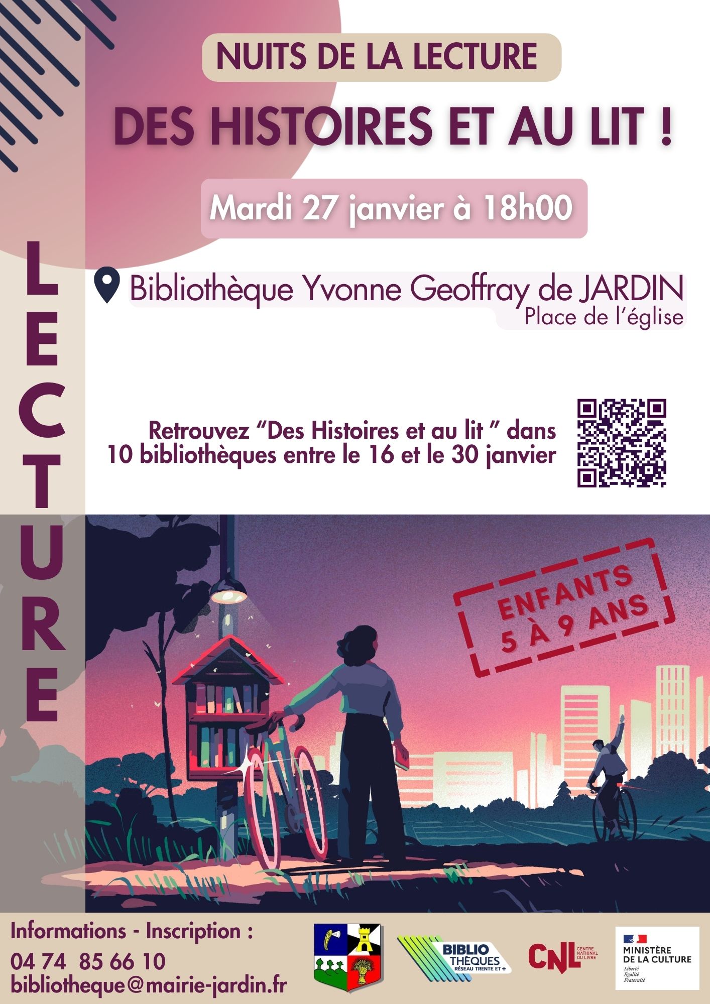 AFFICHE DE L'EVENEMENT DES HISTOIRES ET AU LIT JARDIN